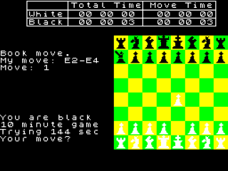 Clock Chess '89 screenshot 2 for ZX Spectrum